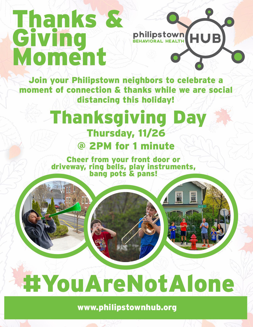 Thanks and Giving Moment- Philipstown Behavioral Health Hub